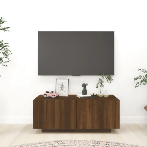 vidaXL barna tölgyszínű szerelt fa TV-szekrény 100 x 35 x 40 cm