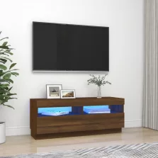   vidaXL barna tölgyszínű TV-szekrény LED-világítással 100 x 35 x 40 cm