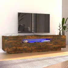   vidaXL füstös tölgy színű TV-szekrény LED-világítással 160x35x40 cm