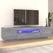   vidaXL szürke sonoma színű TV-szekrény LED-lámpákkal 160x35x40 cm