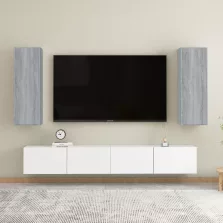   vidaXL 2 db szürke sonoma színű szerelt fa TV-szekrény 30,5x30x90 cm