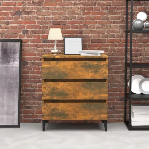 vidaXL füstös tölgy színű szerelt fa tálalószekrény 60 x 35 x 69 cm