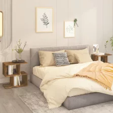   vidaXL 2 db füstös tölgy színű szerelt fa éjjeliszekrény 50x30x51,5 cm