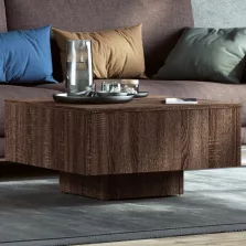   vidaXL barna tölgyszínű szerelt fa dohányzóasztal 60 x 60 x 31,5 cm