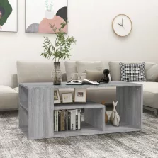   vidaXL szürke sonoma szerelt fa dohányzóasztal 100 x 50 x 40 cm