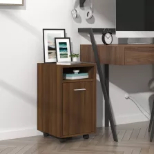  vidaXL barna tölgy színű szerelt fa kisszekrény kerekekkel 33x38x60 cm