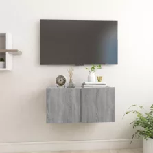  vidaXL szürke sonoma színű szerelt fa függő TV-szekrény 60x30x30 cm