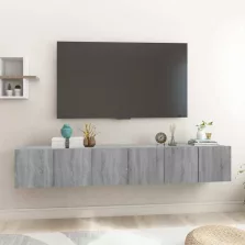   vidaXL 3 db sonoma tölgy színű fa függő TV-szekrény 60 x 30 x 30 cm
