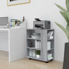   vidaXL szürke sonoma színű szerelt fa kerekes szekrény 60 x 35 x 75 cm