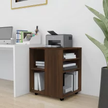   vidaXL barna tölgy színű szerelt fa kerekes szekrény 60 x 53 x 72 cm