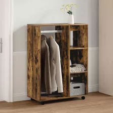   vidaXL füstös tölgyszínű szerelt fa ruhásszekrény 80 x 40 x 110 cm
