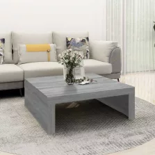   vidaXL szürke sonoma színű szerelt fa dohányzóasztal 100 x 100 x 35 cm
