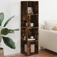   vidaXL füstös tölgy színű szerelt fa sarokszekrény 33 x 33 x 132 cm