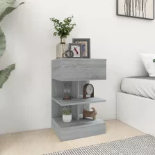   vidaXL szürke sonoma színű szerelt fa éjjeliszekrény 40 x 35 x 65 cm