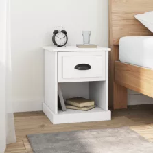  vidaXL 2 db fehér szerelt fa éjjeliszekrény 39 x 39 x 47,5 cm