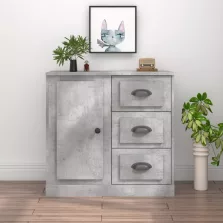   vidaXL betonszürke szerelt fa tálalószekrény 70x35,5x67,5 cm