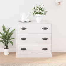   vidaXL magasfényű fehér szerelt fa tálalószekrény 70x35,5x67,5 cm