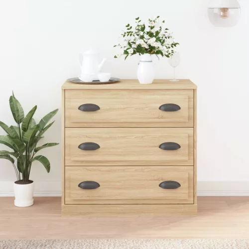 vidaXL sonoma tölgy színű szerelt fa tálalószekrény 70x35,5x67,5 cm