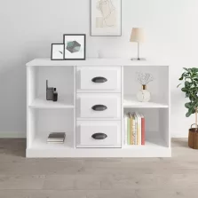   vidaXL magasfényű fehér szerelt fa tálalószekrény 104,5x35,5x67,5 cm