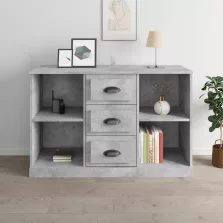   vidaXL betonszürke szerelt fa tálalószekrény 104,5 x 35,5 x 67,5 cm