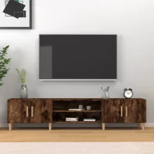   vidaXL füstös tölgy színű szerelt fa TV-szekrény 180x31,5x40 cm