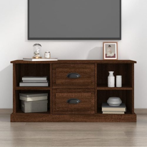 vidaXL barna tölgyszínű szerelt fa TV-szekrény 99,5x35,5x48 cm