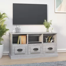   vidaXL szürke sonoma színű szerelt fa TV-szekrény 100x35x50 cm