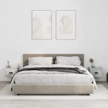   vidaXL 2 db betonszürke falra szerelhető éjjeliszekrény 41,5x36x28 cm