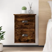   vidaXL 2db füstös tölgy színű fali éjjeliszekrény 41,5x36x53 cm