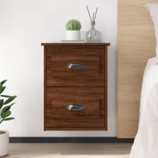   vidaXL 2db barna tölgyszínű falra szerelhető éjjeliszekrény 41,5x36x53