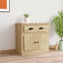   vidaXL sonoma tölgy színű szerelt fa tálalószekrény 70x35,5x67,5 cm