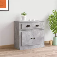   vidaXL betonszürke szerelt fa tálalószekrény 70x35,5x67,5 cm