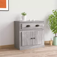   vidaXL szürke sonoma színű szerelt fa tálalószekrény 70x35,5x67,5 cm