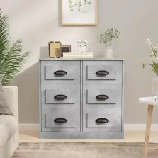  vidaXL betonszürke szerelt fa tálalószekrény 70x35,5x67,5 cm