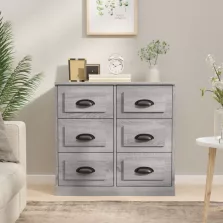   vidaXL szürke sonoma színű szerelt fa tálalószekrény 70x35,5x67,5 cm