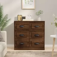   vidaXL barna tölgy színű szerelt fa tálalószekrény 70x35,5x67,5 cm
