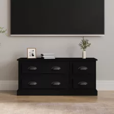 vidaXL fekete szerelt fa TV-szekrény 100x35,5x45 cm