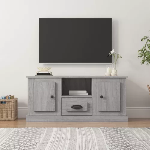 vidaXL szürke sonoma színű szerelt fa TV-szekrény 100x35,5x45 cm