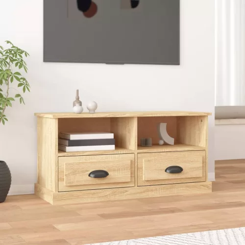 vidaXL sonoma tölgy színű szerelt fa fali TV-szekrény 93x35,5x45 cm