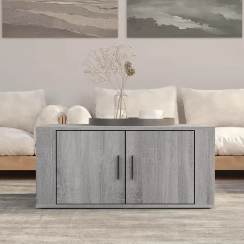 vidaXL szürke sonoma színű szerelt fa dohányzóasztal 80 x 50 x 36 cm