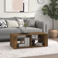   vidaXL füstös tölgy színű fatermék dohányzóasztal 100x50x36 cm