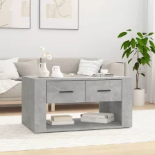vidaXL betonszürke szerelt fa dohányzóasztal 80x50x40 cm