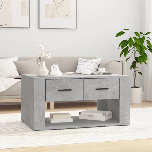 vidaXL betonszürke szerelt fa dohányzóasztal 80x50x40 cm