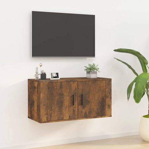 vidaXL füstös tölgy színű fali TV-szekrény 80 x 34,5 x 40 cm