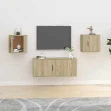 vidaXL 2 db sonoma tölgy fali TV-szekrény 40x34,5x40 cm