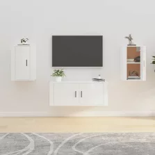   vidaXL 2 db magasfényű fehér fali TV-szekrény 40x34,5x60 cm