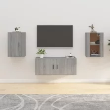   vidaXL 2 db szürke sonoma falra szerelhető TV-szekrény 40x34,5x60 cm