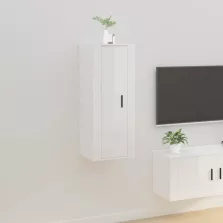 vidaXL magasfényű fehér fali TV-szekrény 40x34,5x100 cm