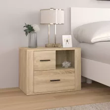   vidaXL sonoma tölgy színű szerelt fa éjjeliszekrény 60 x 36 x 45 cm