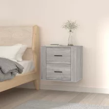   vidaXL szürke sonoma színű falra szerelhető éjjeliszekrény 50x36x47 cm